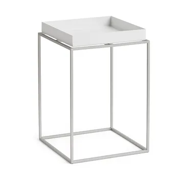 Tray Table medium brettbord - White-silikon grå, 30x30x44 cm - HAY