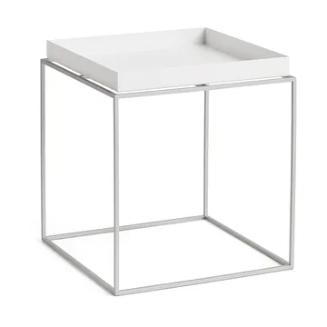 Tray Table medium brettbord - White-silikon grå, 40x40x44 cm - HAY