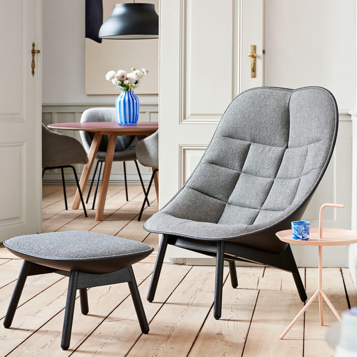 Uchiwa fotskammel, 133 grey-svart-ek-remix 143 HAY