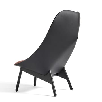Uchiwa loungestol - Black/white-svart eik-svart lær - HAY