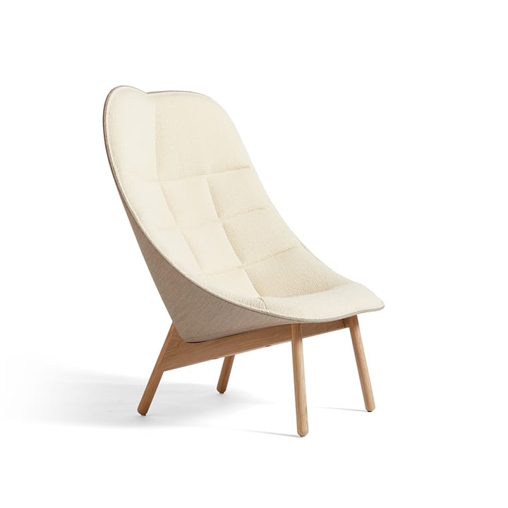 Uchiwa Quilt loungestol - Cream A5-eik-canvas 244 - HAY