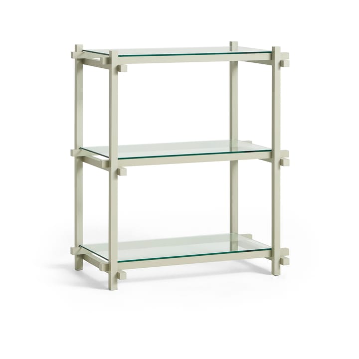 Woody Column hylle - Bøk-clear glass, low - HAY