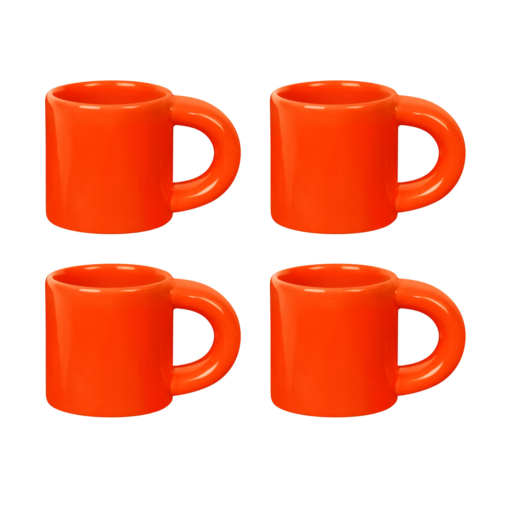 Bronto espressokopp 10 cl 4-pakning, Orange Hem