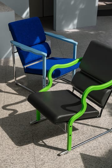 Experiment 501 loungelenestol - Green-black leather - Hem