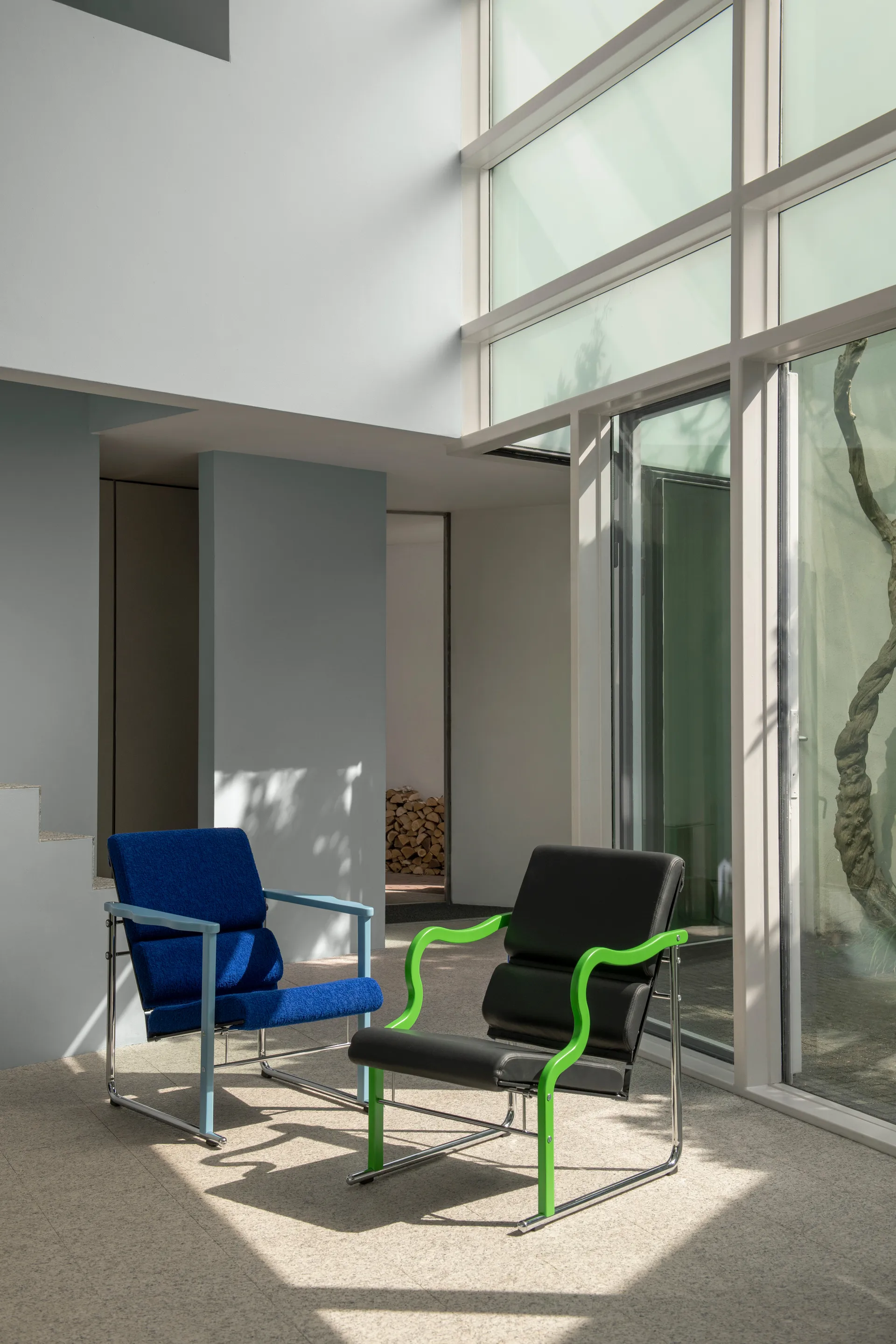 Experiment 501 loungelenestol, Green-light beige Hem