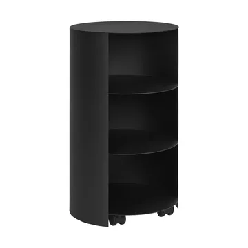 Hide pidestall Ø38x68 cm - Jet black textured - Hem