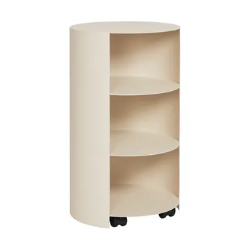 Hide pidestall Ø38x68 cm - Light ivory textured - Hem