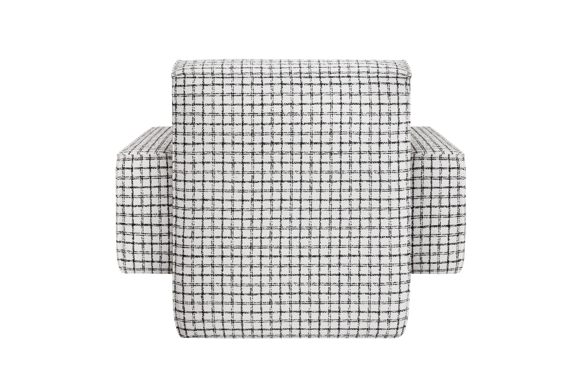 Hunk loungelenestol med armlene, Checkered black/white Hem