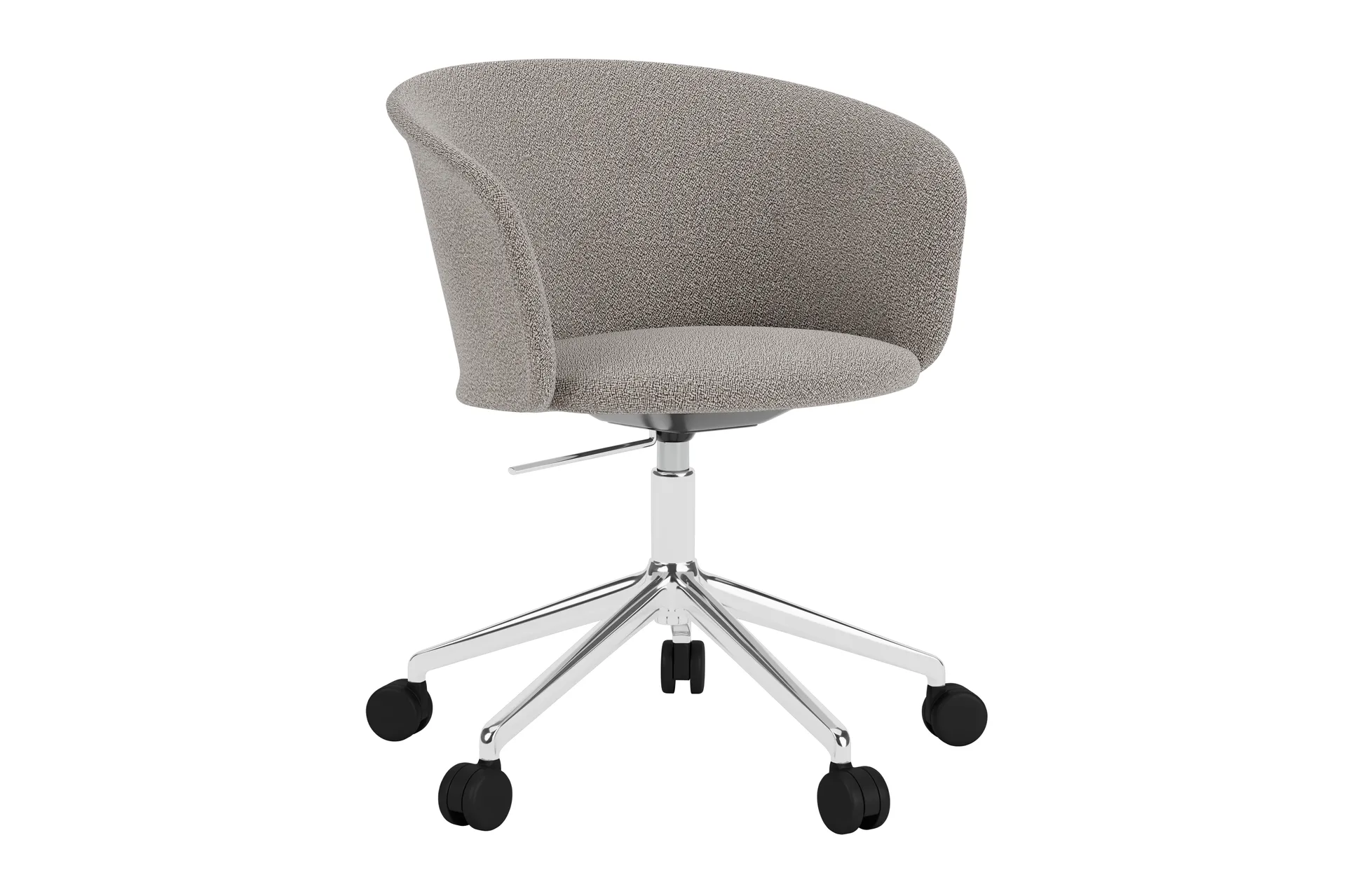 Kendo Swivel kontorstol med 5 hjul, Porcelain-polished aluminium Hem
