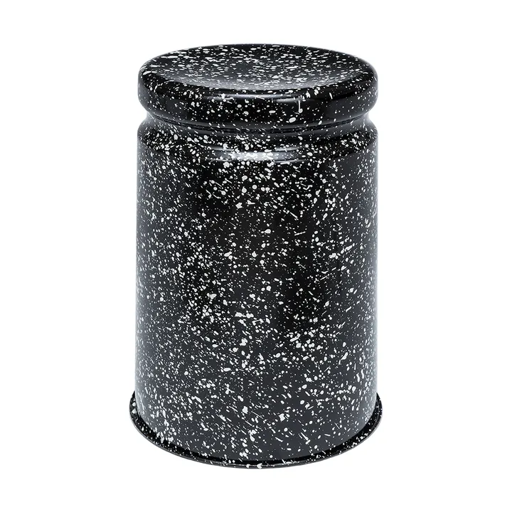 Last rund krakk Ø32x44 cm - Black-white splatter - Hem