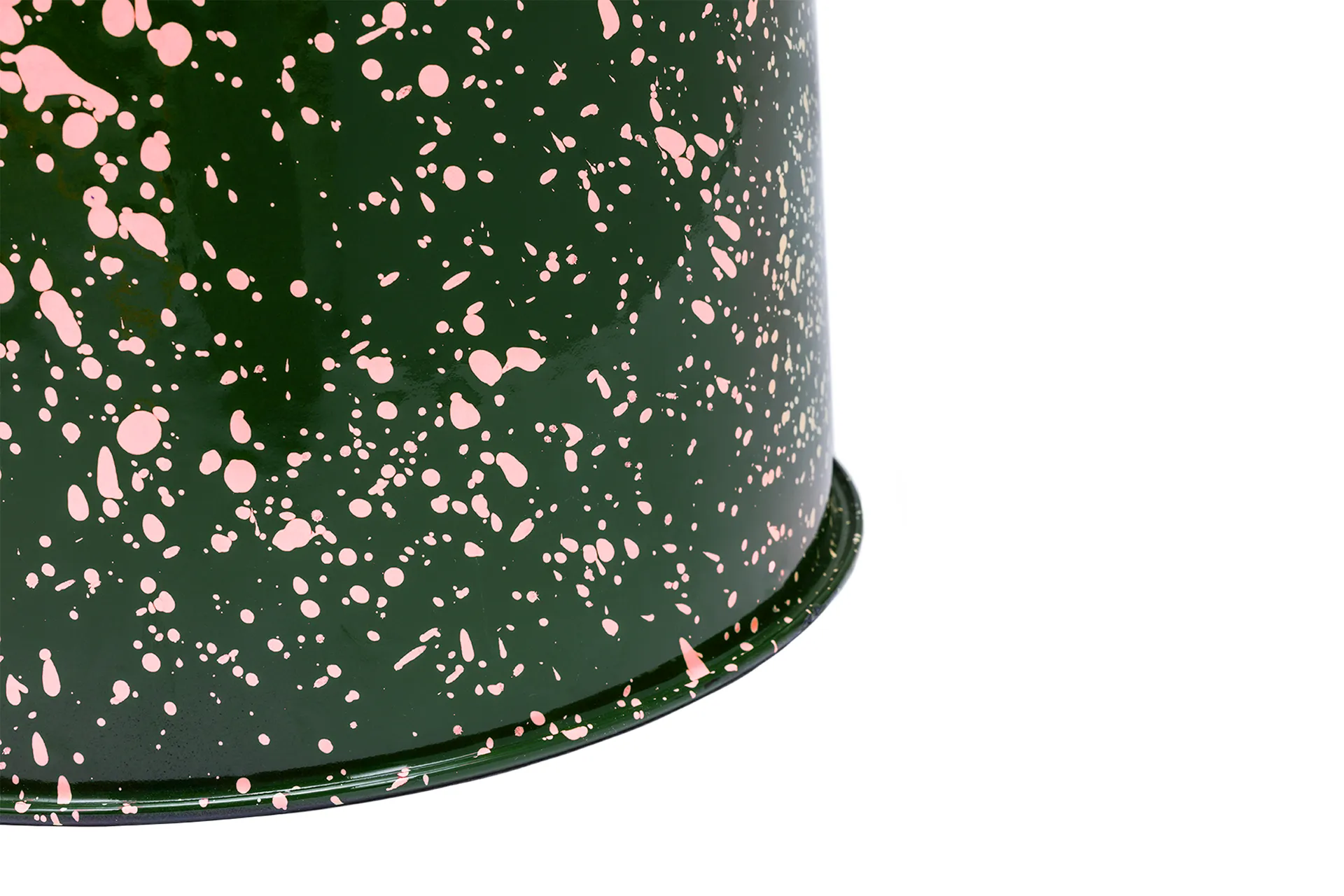 Last rund krakk Ø32x44 cm, Green-pink splatter Hem