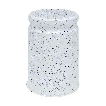Last rund krakk Ø32x44 cm - White-blue splatter - Hem