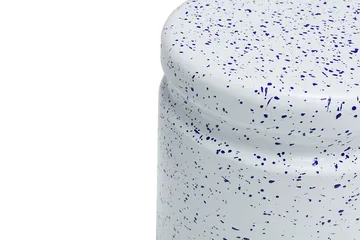 Last rund krakk Ø32x44 cm - White-blue splatter - Hem