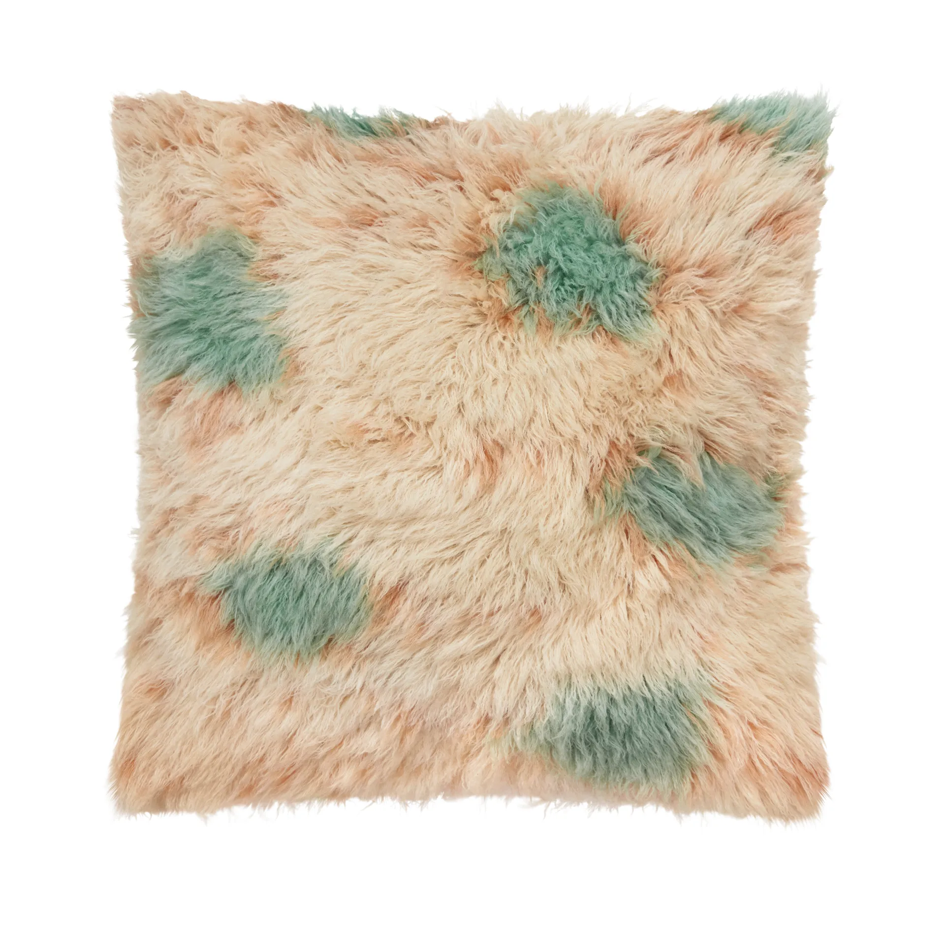 Monster pute Medium 50x50 cm, Turquoise-peach Hem