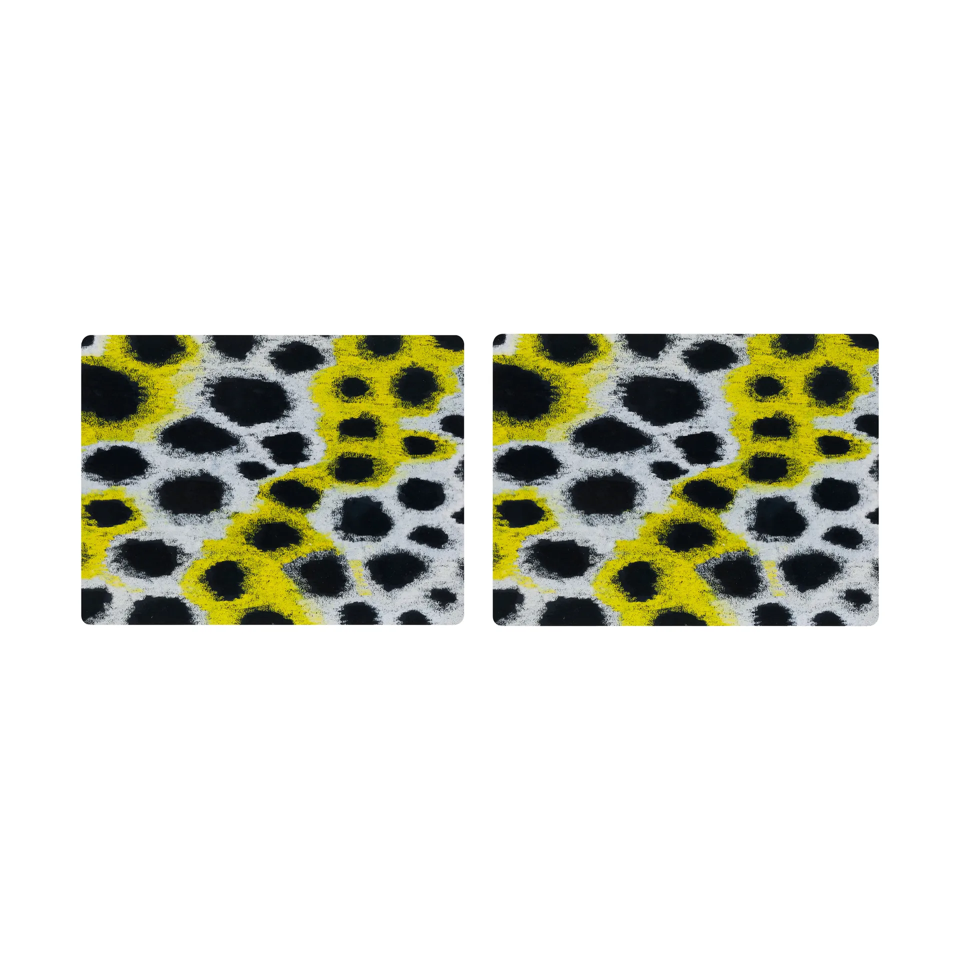 Monster spisebrikke 30x40 cm 2-pakning, White-yellow-black Hem