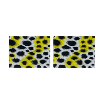 Monster spisebrikke 30x40 cm 2-pakning - White-yellow-black - Hem