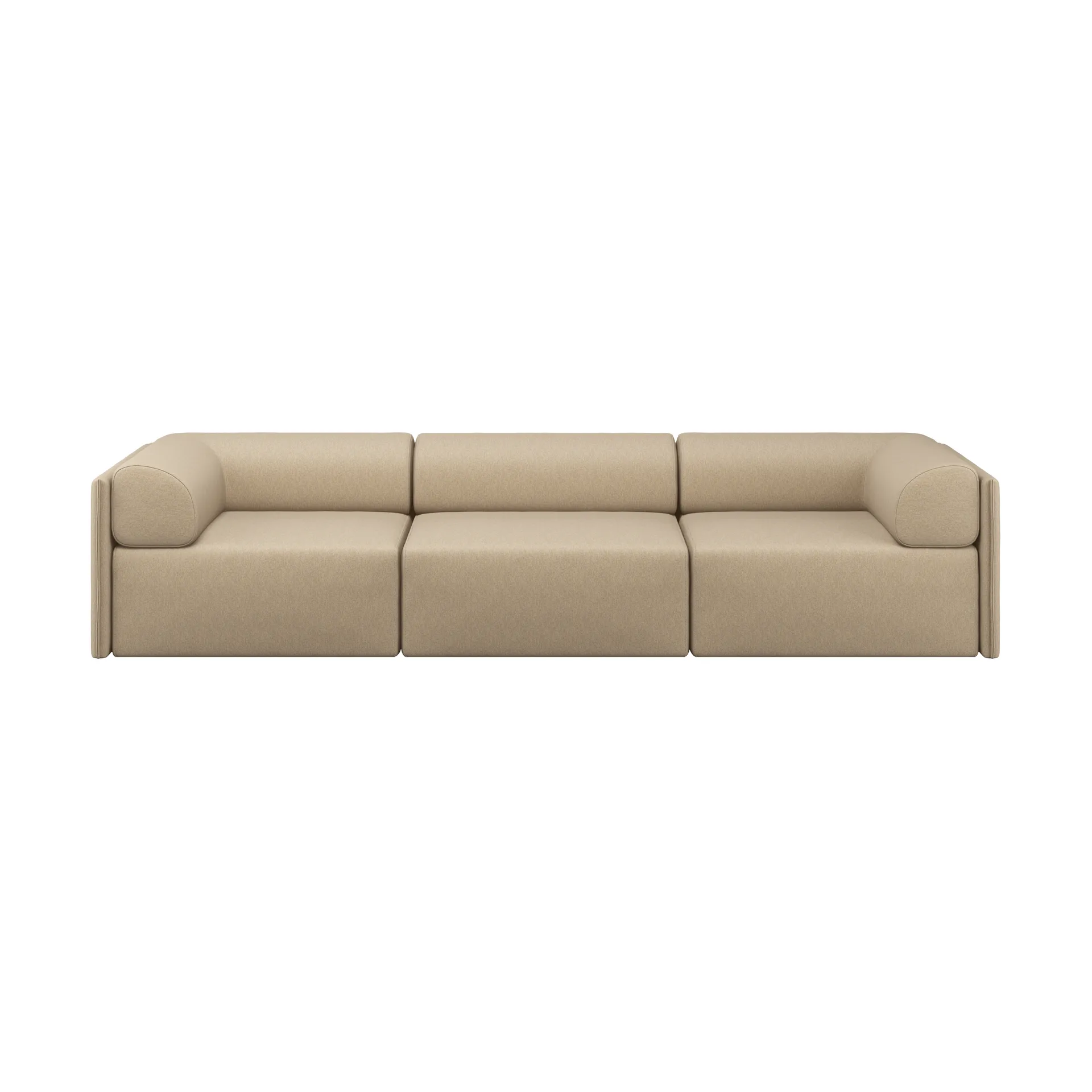 Palo Block 3-seters sofa med armlene Low 295 cm, Beige Hem