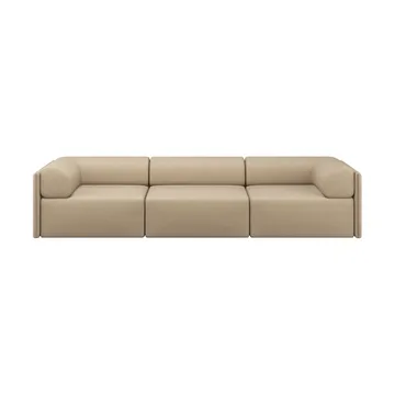 Palo Block 3-seters sofa med armlene Low 295 cm - Beige - Hem