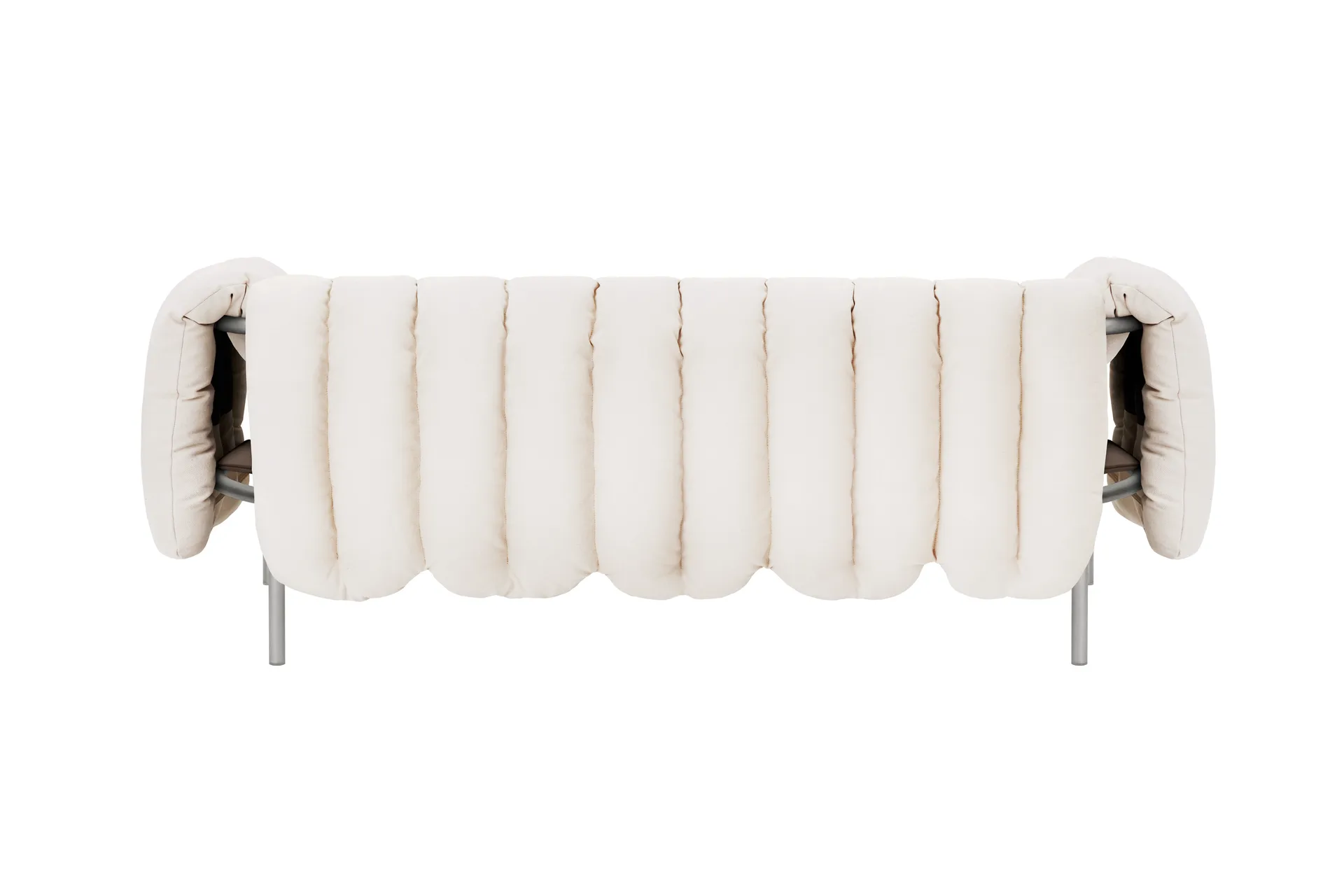 Puffy 2,5-seters sofa 205 cm, Natural-rustfritt stål Hem