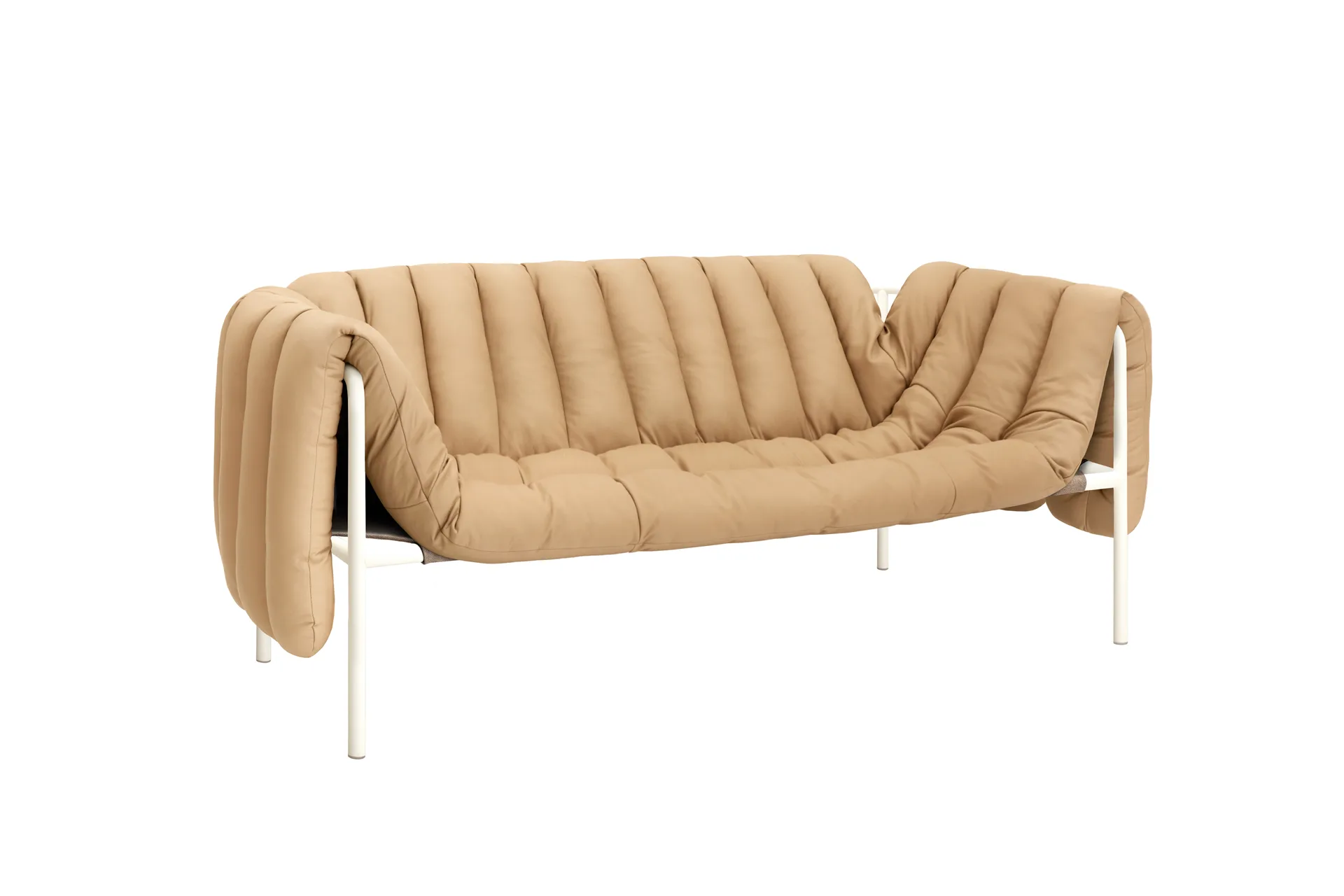 Puffy 2,5-seters sofa 205 cm, Sand leather-cream Hem
