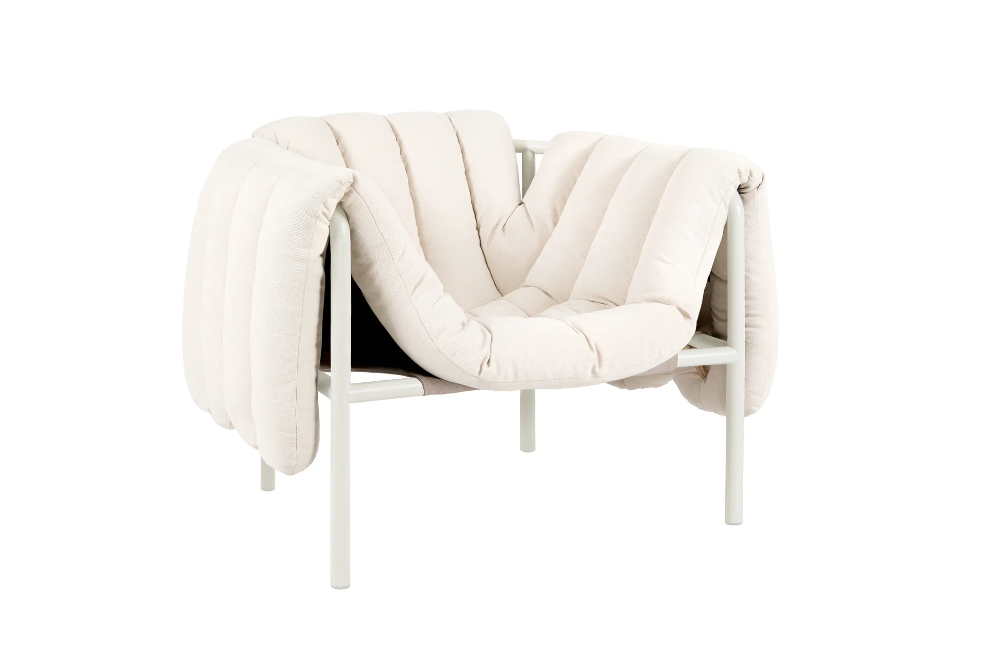 Puffy loungelenestol, Natural-cream Hem