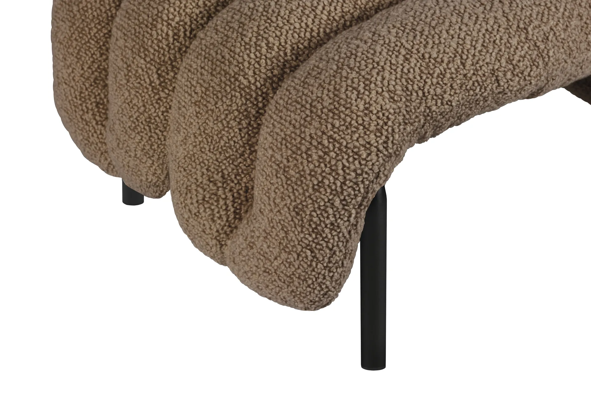 Puffy loungelenestol + ottoman, Sawdust-black grey Hem