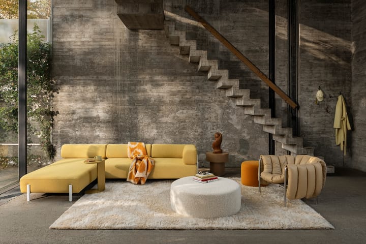Puffy loungelenestol, Sawdust-chocolate brown Hem