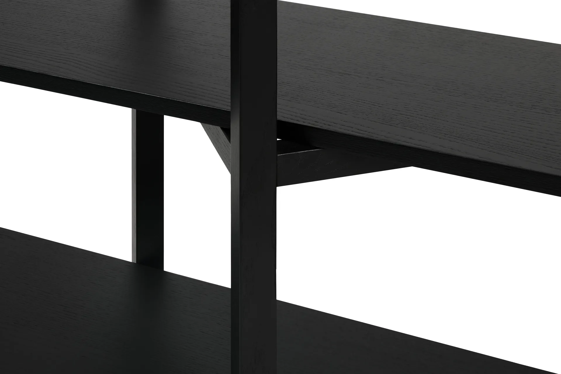 Zig Zag hylle Low 175x100 cm, Black Hem