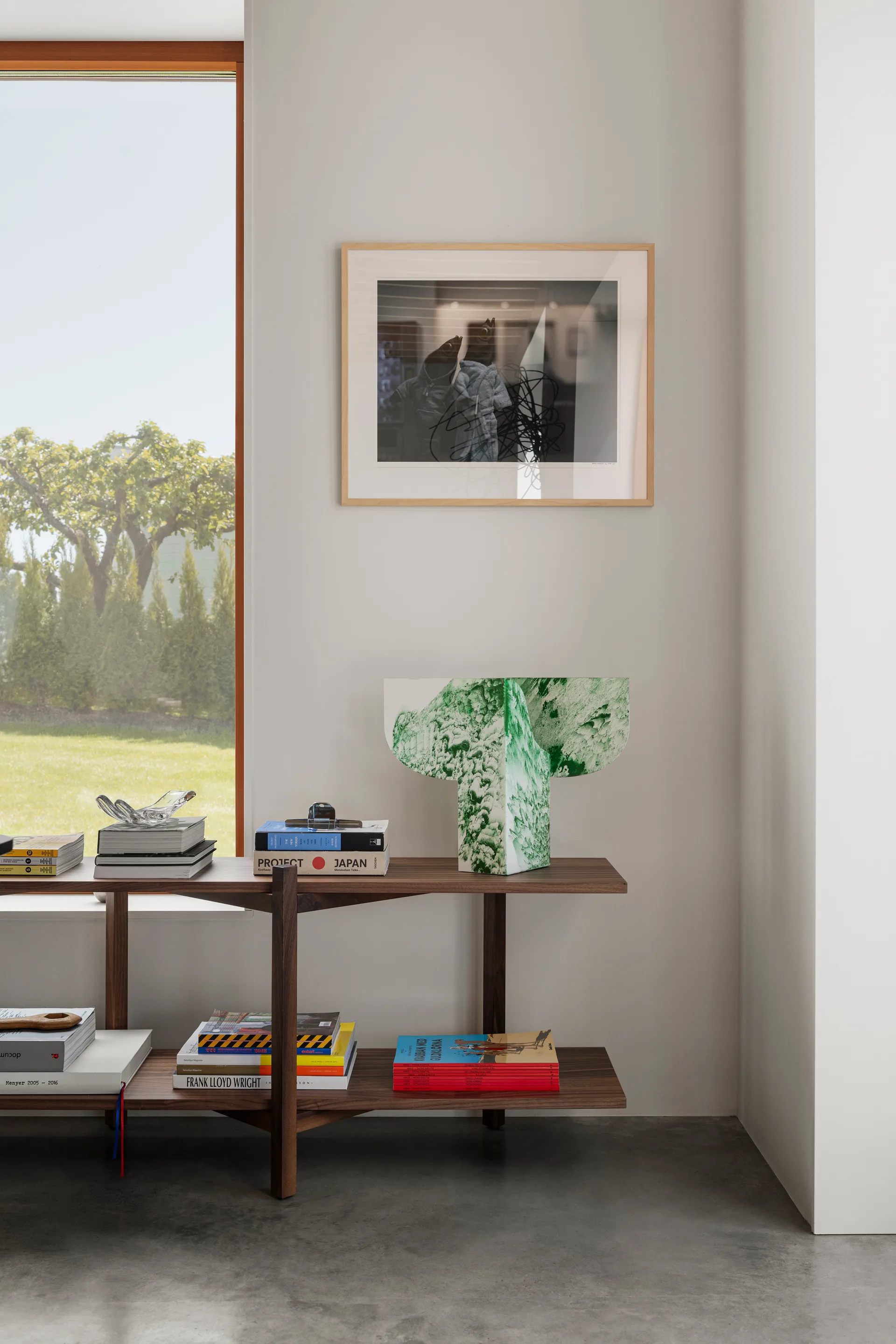 Zig Zag hylle Media 194x57 cm, Valnøtt Hem