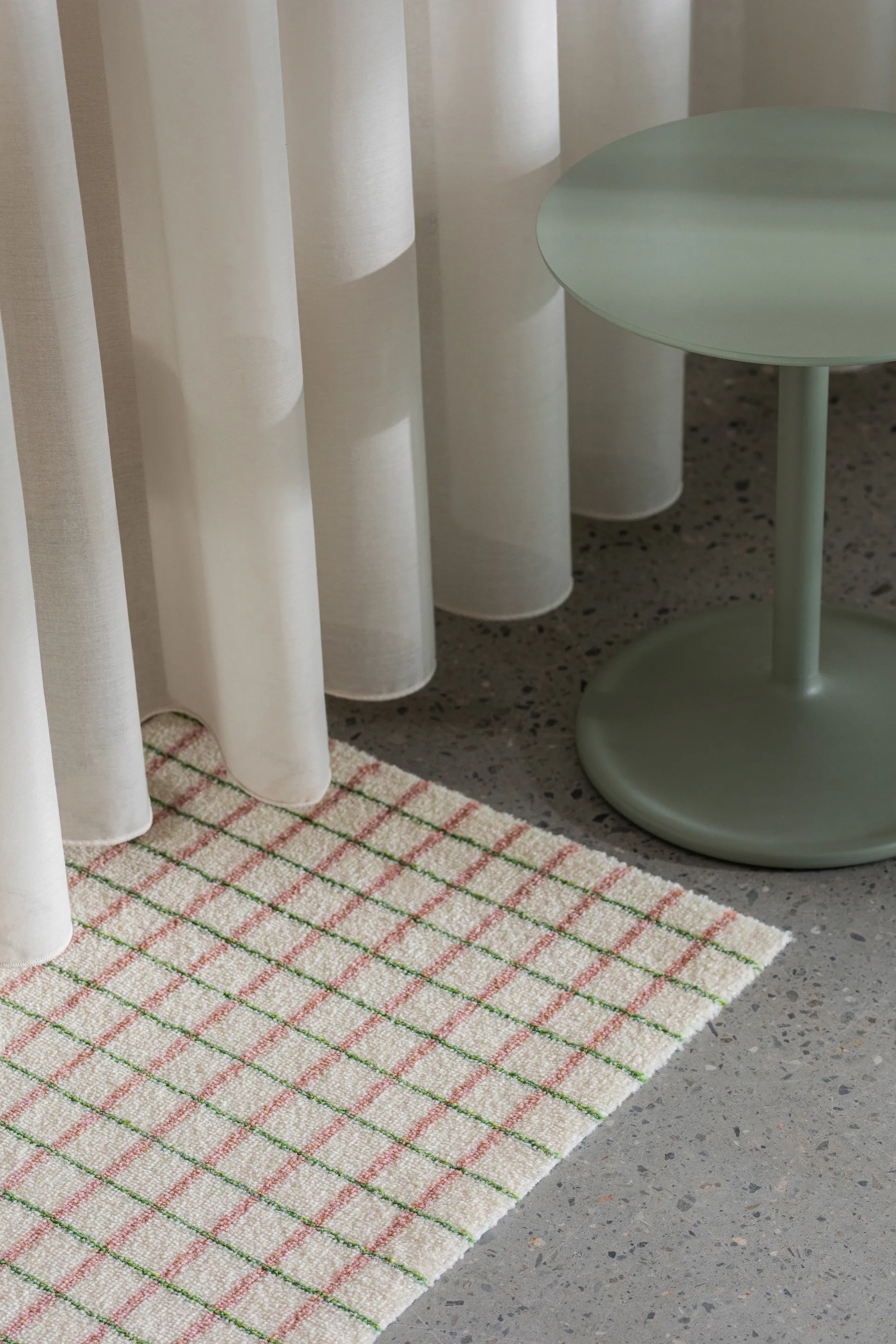 Grid dørmatte, Lime Candycane, 85x115 cm Heymat