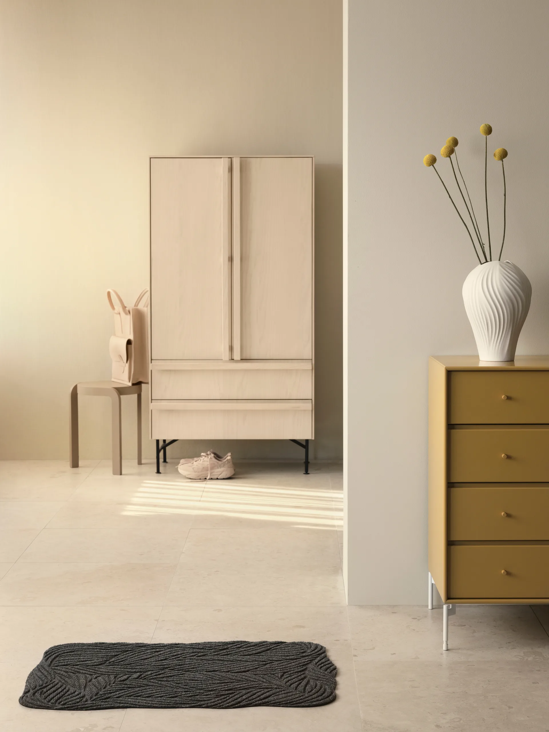 Twine dørmatte 60x85 cm, Grey Heymat