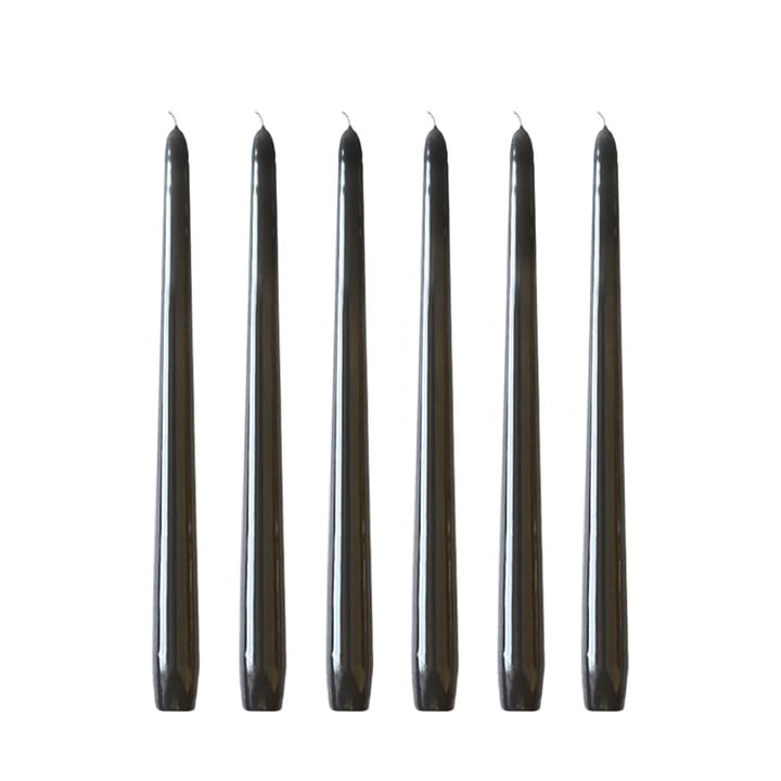 Herregårdslys 30 cm 6-pakning - Svart glans - Hilke Collection