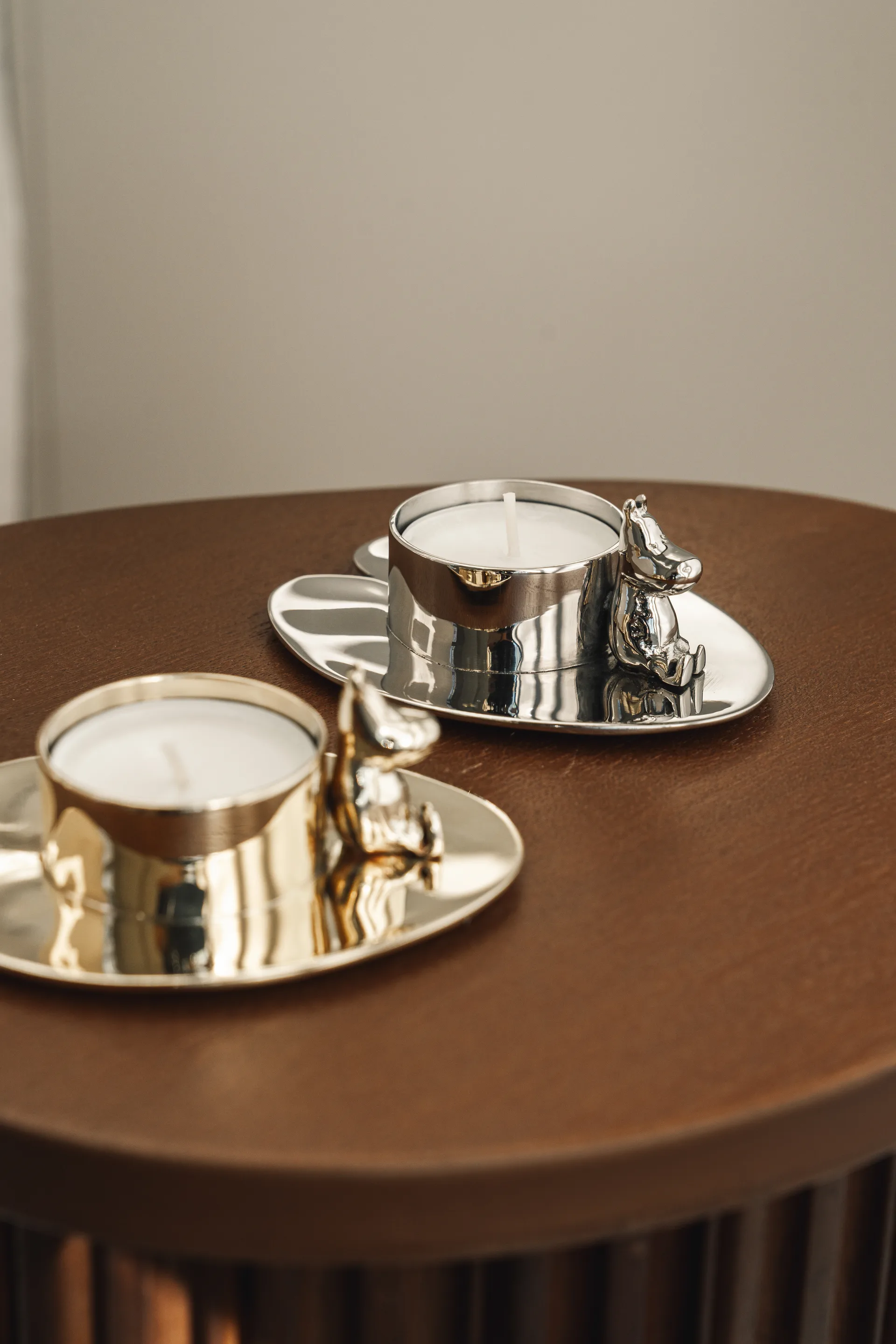 Hilke X Mumin No.3 lysestake, Forkrommet messing Hilke Collection