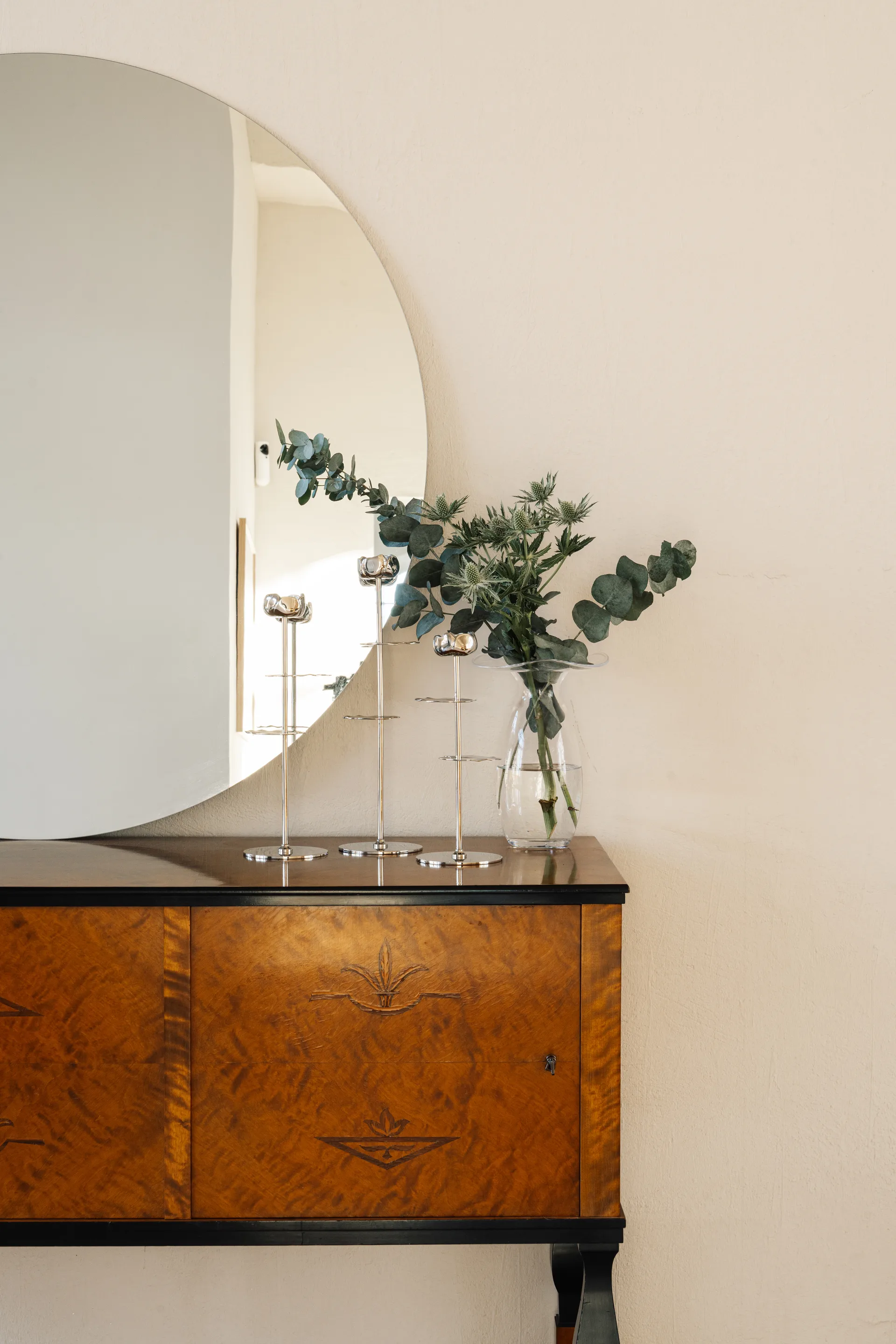 Ninfea Alta lysestake 30 cm, Forkrommet messing Hilke Collection