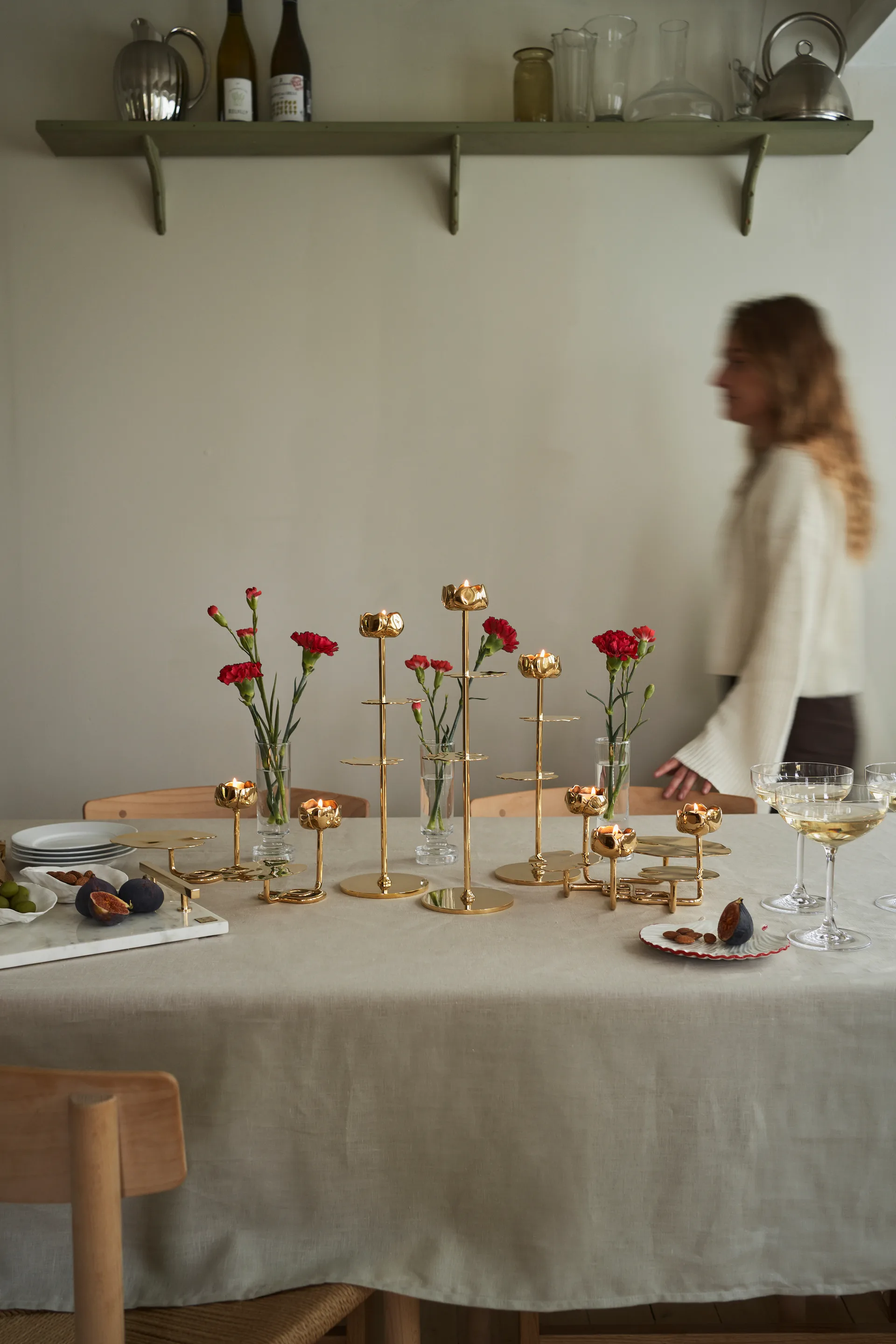 Ninfea Alta lysestake 40 cm, Messing Hilke Collection