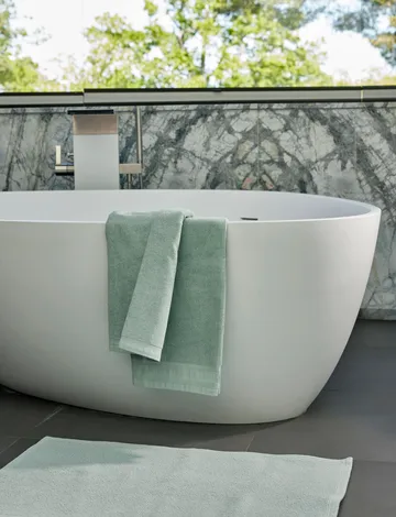 Lina håndkle - Aqua, 30x50 cm - Himla