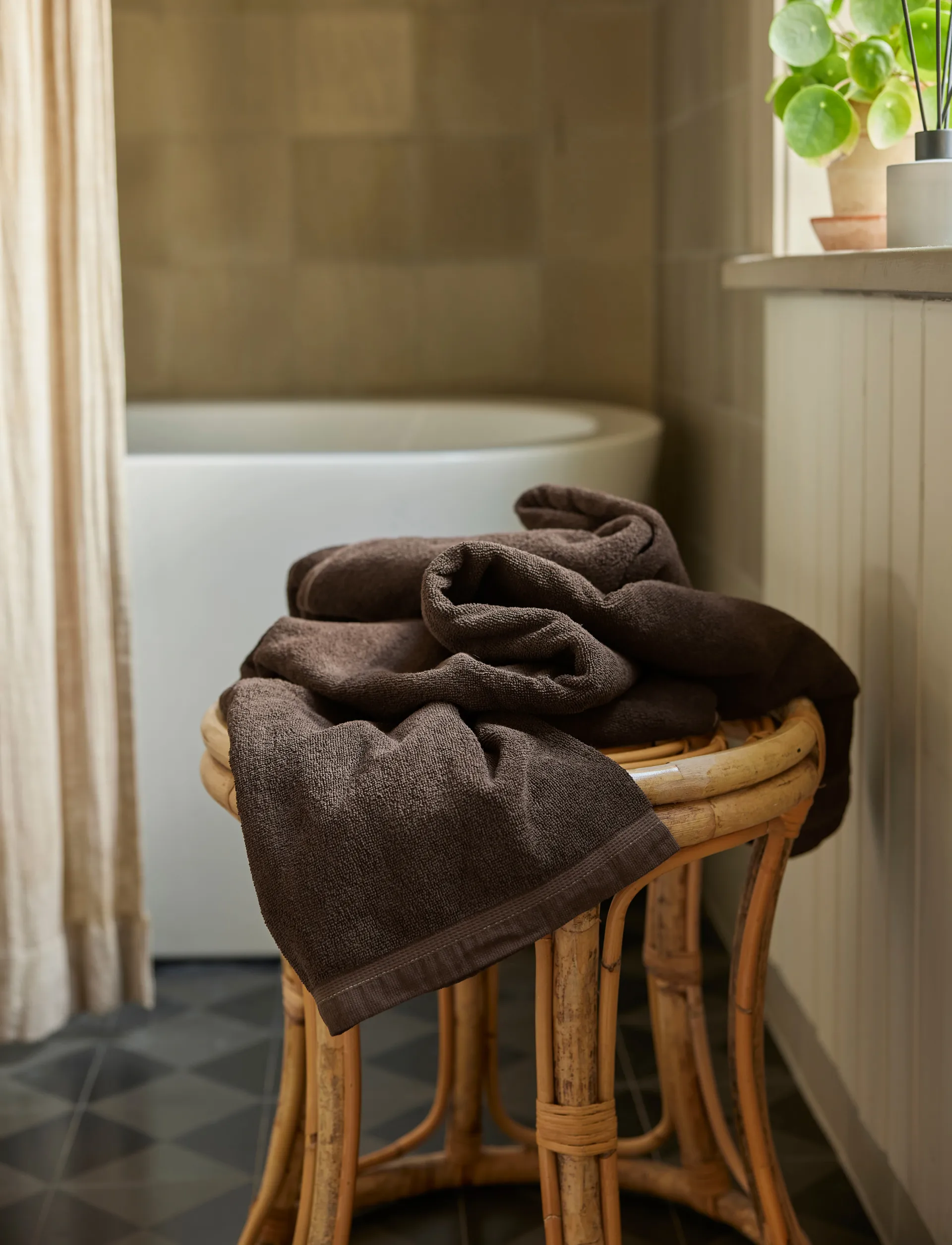 Lina håndkle chocolat, 70x140 cm Himla