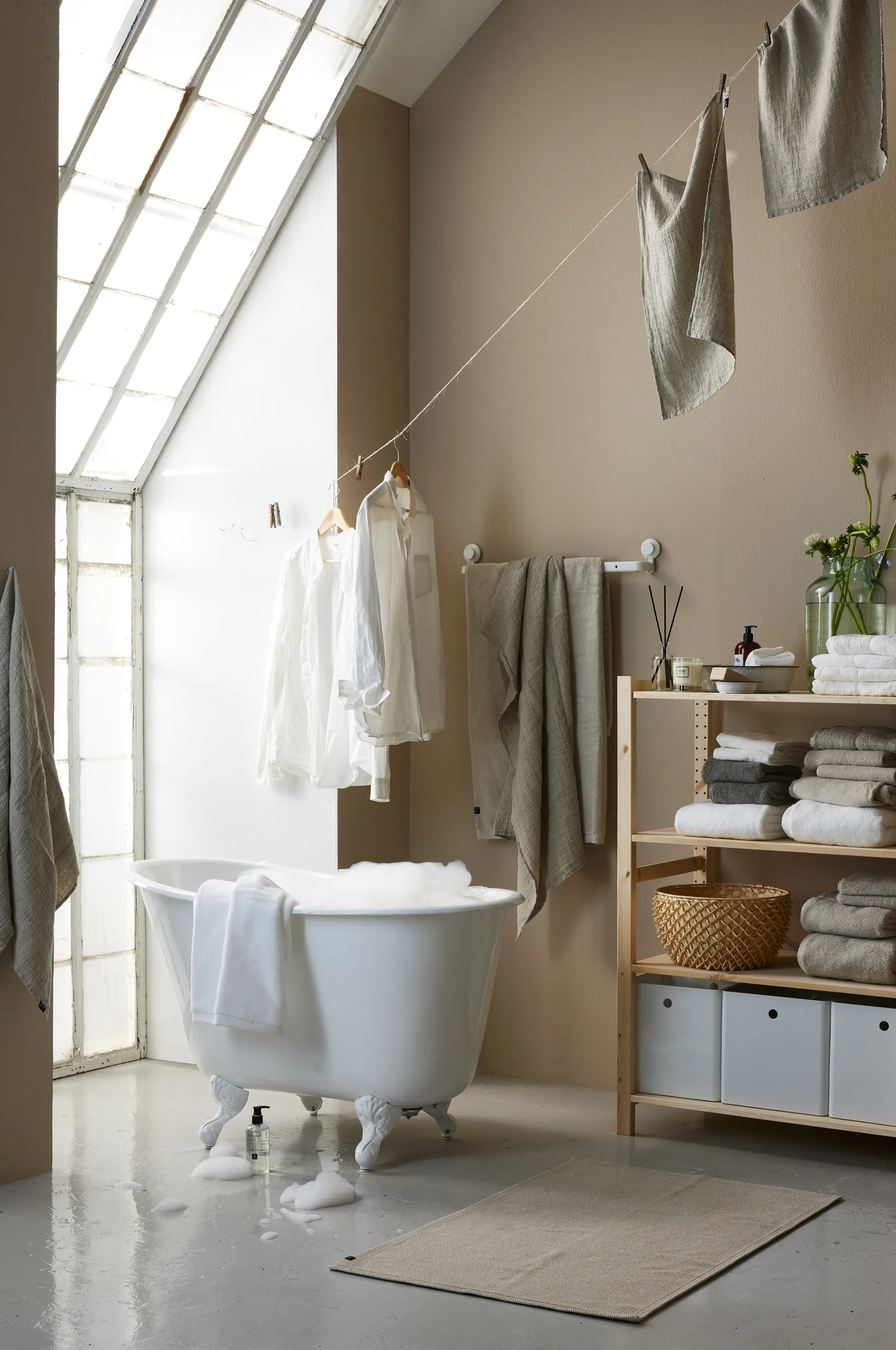 Max baderomsmatte 60x90 cm, Mother of pearl (beige) Himla