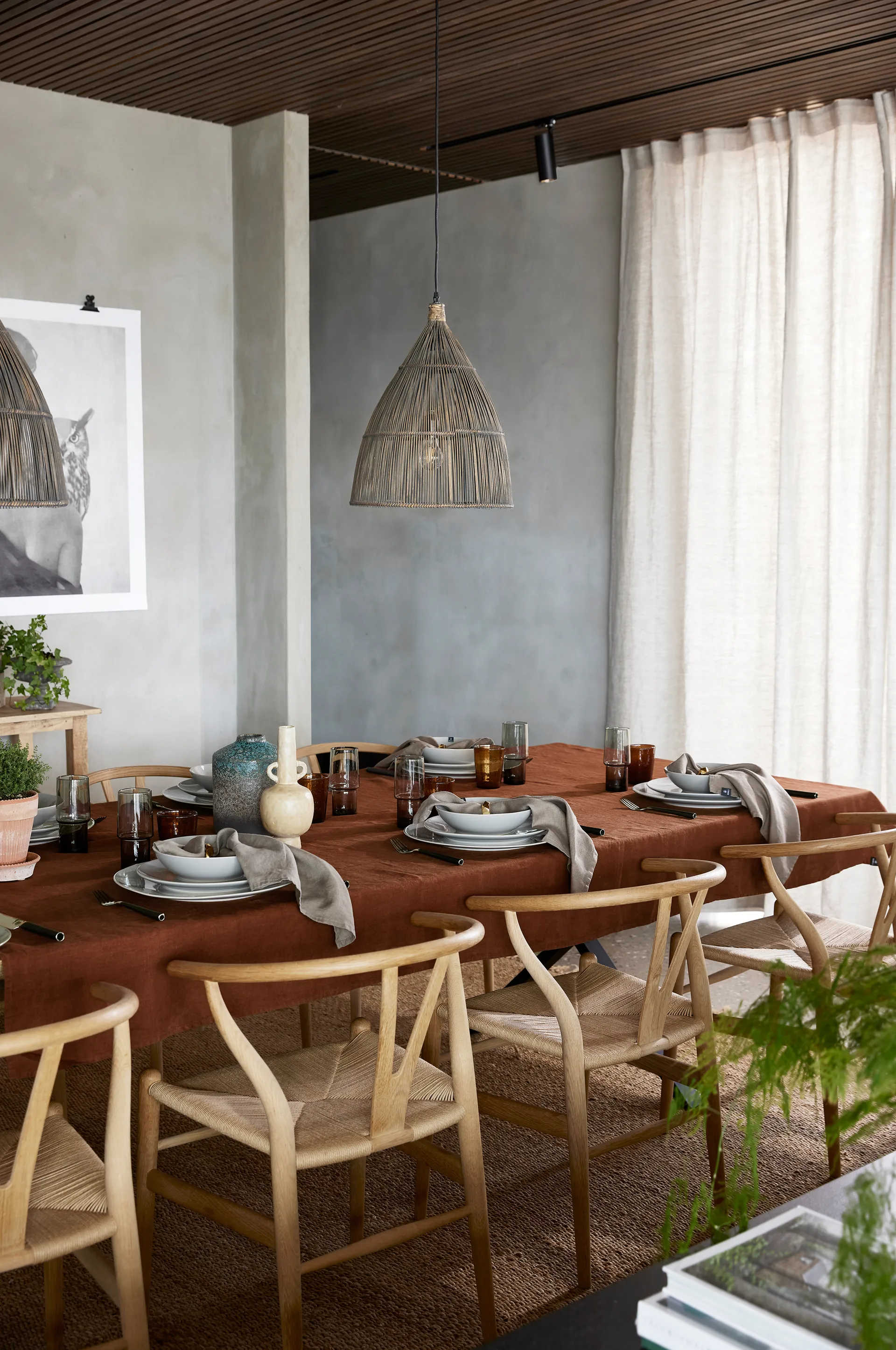 Sunrise gardin med plissébånd 140x290 cm, Oatmeal (natur) Himla