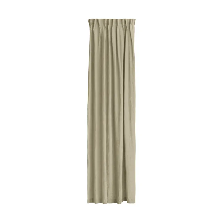 Sunrise gardin med plissébånd 280x250 cm - Organic (grønn) - Himla