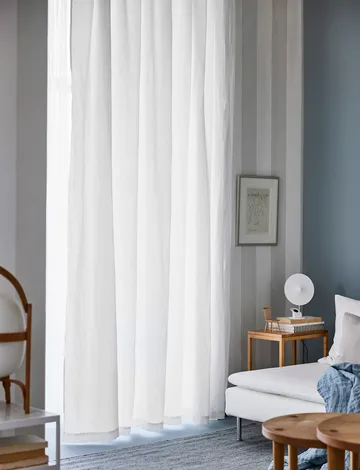 Sunrise gardin med plissébånd 280x290 cm - White - Himla