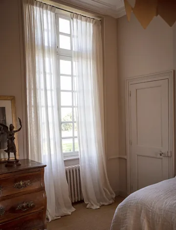 Sunrise gardin med plissébånd 280x290 cm - White - Himla