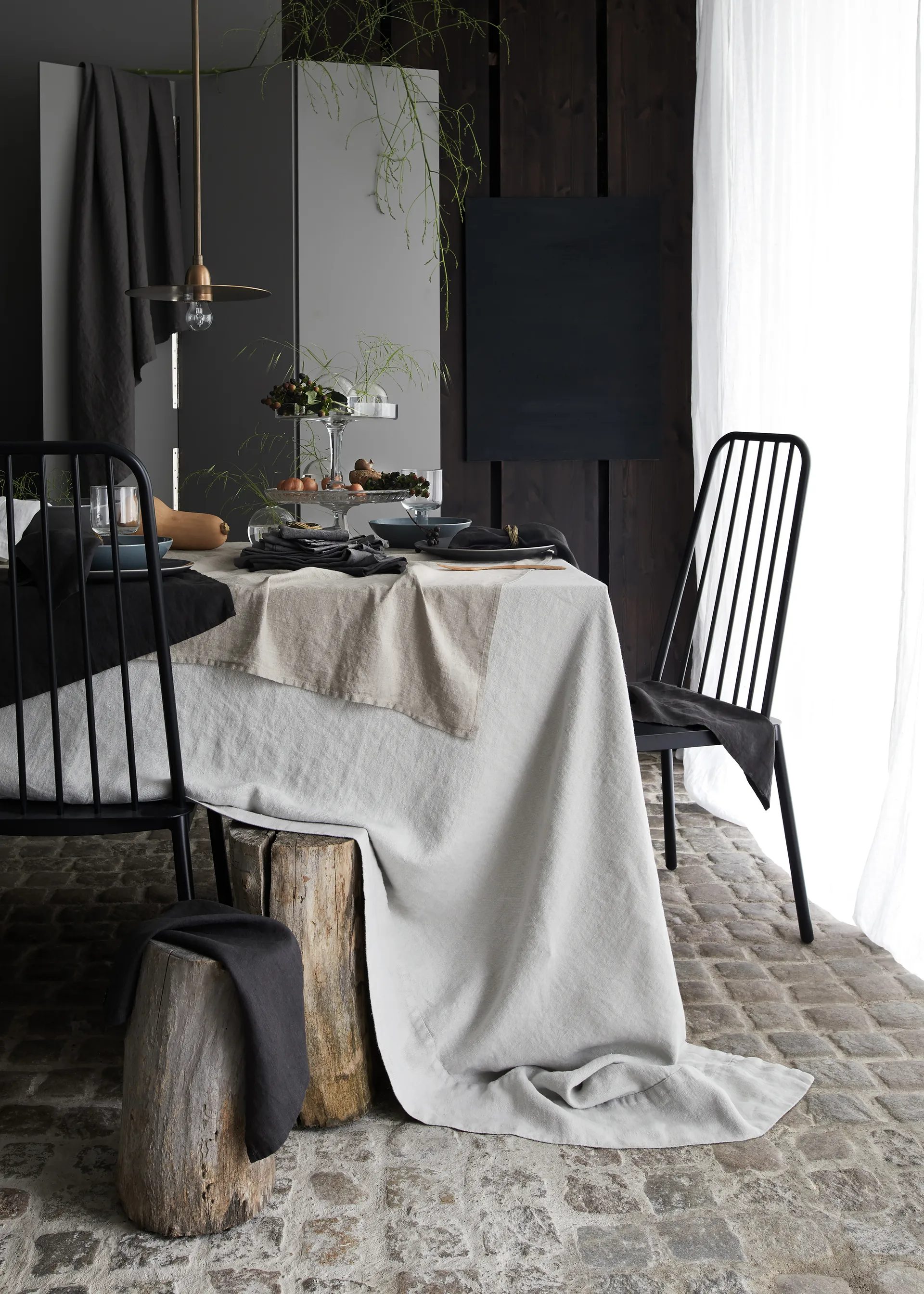 Sunshine bordduk naturell, 145x330 cm Himla