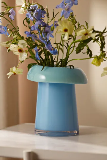 Soma vase - Lyseblå-aqua, 22,5 cm - Holmegaard