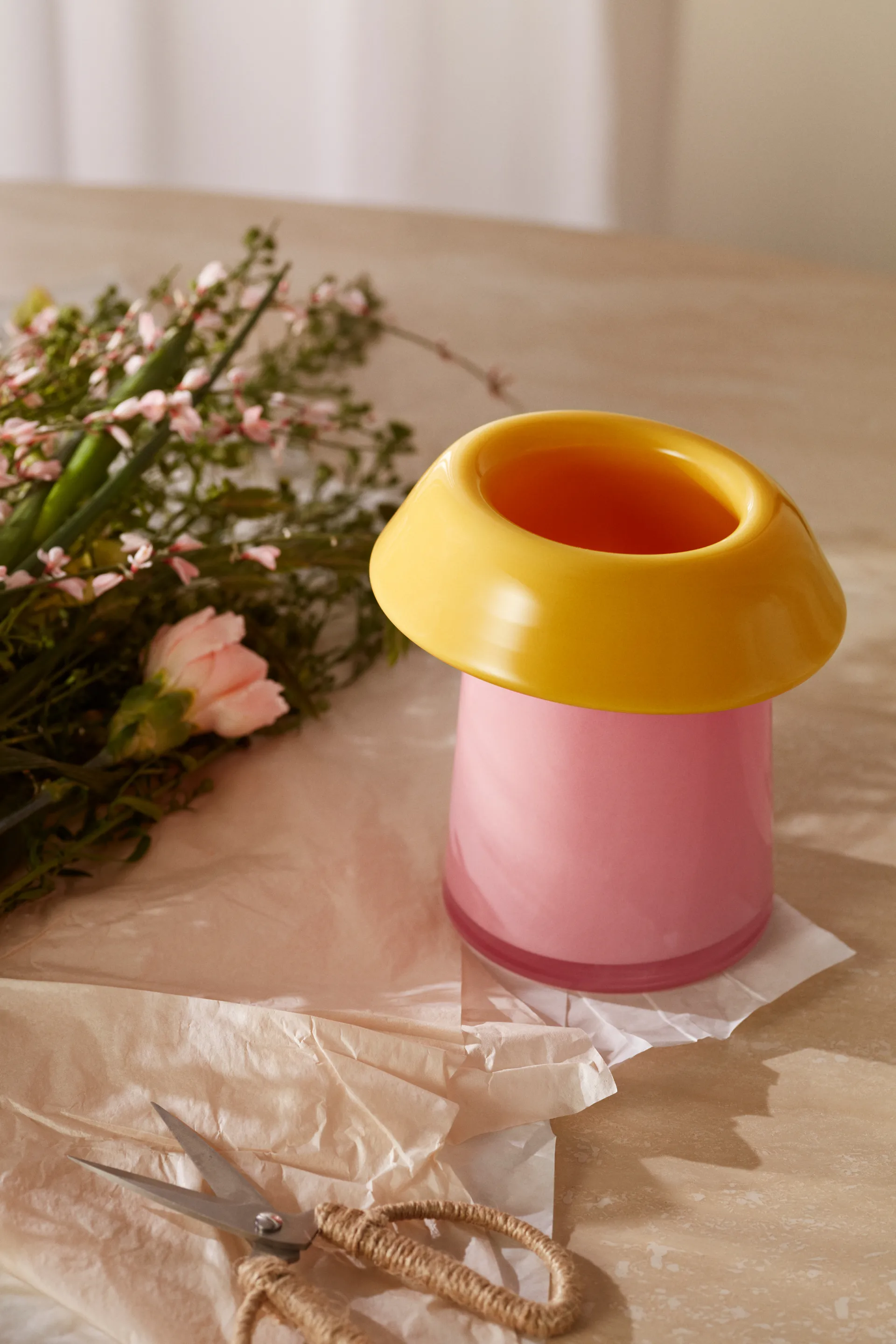 Soma vase, Pink-oransje, 16,5 cm Holmegaard
