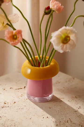 Soma vase - Pink-oransje, 16,5 cm - Holmegaard