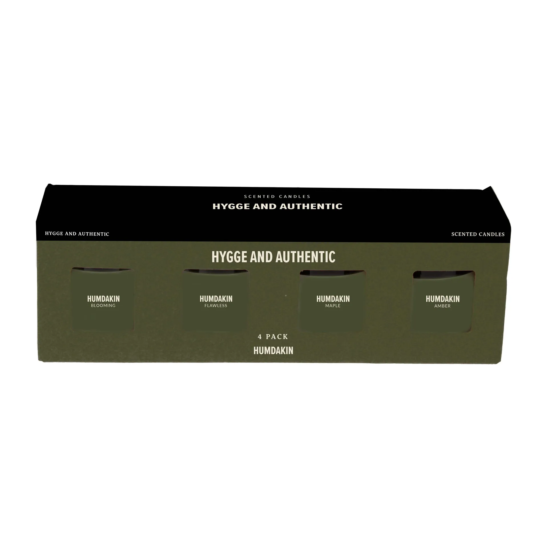 Humdakin duftlys 4-pakning, Hygge and Authentic - Green  Humdakin