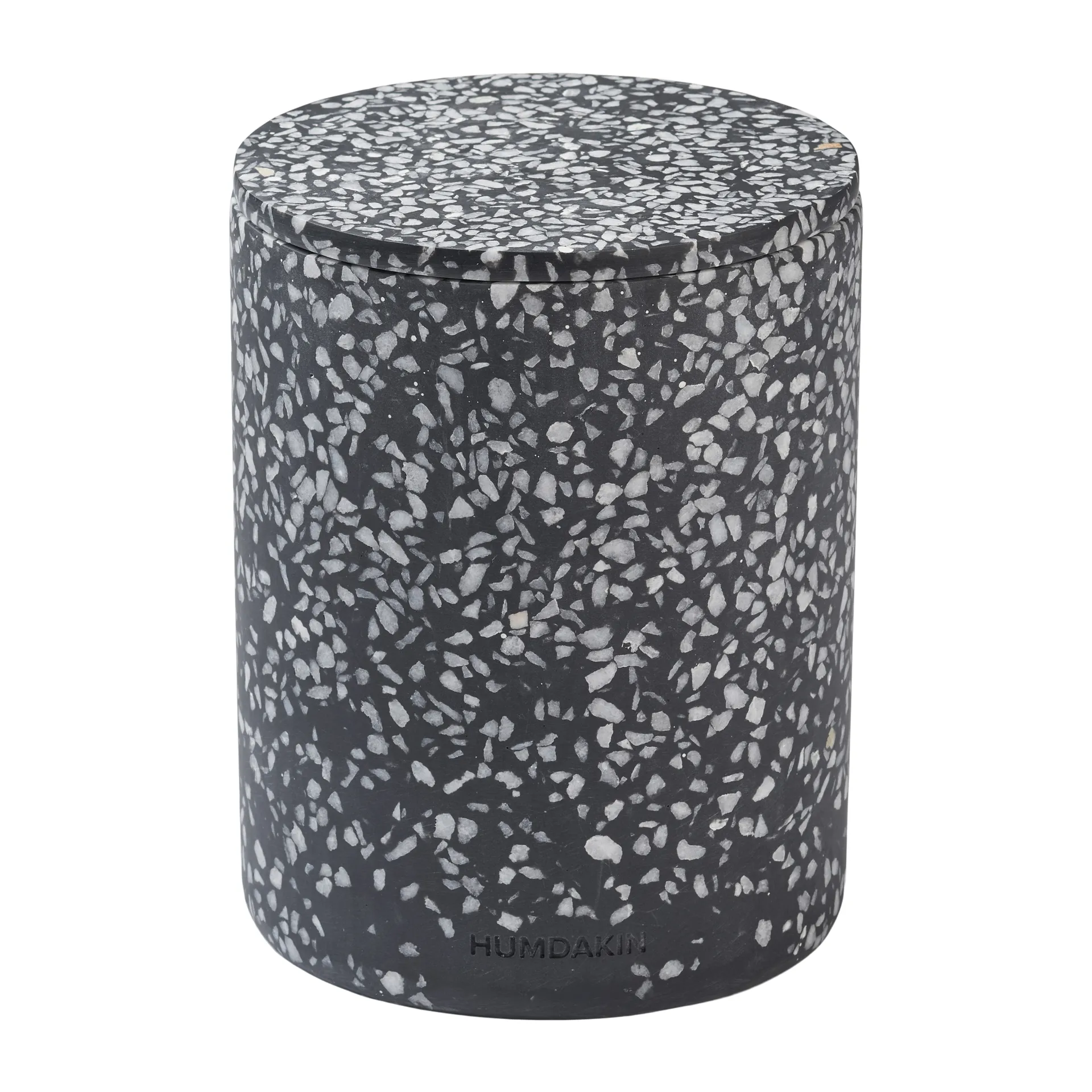 Humdakin Terrazzo vase med lokk Ø10 cm, Black Humdakin