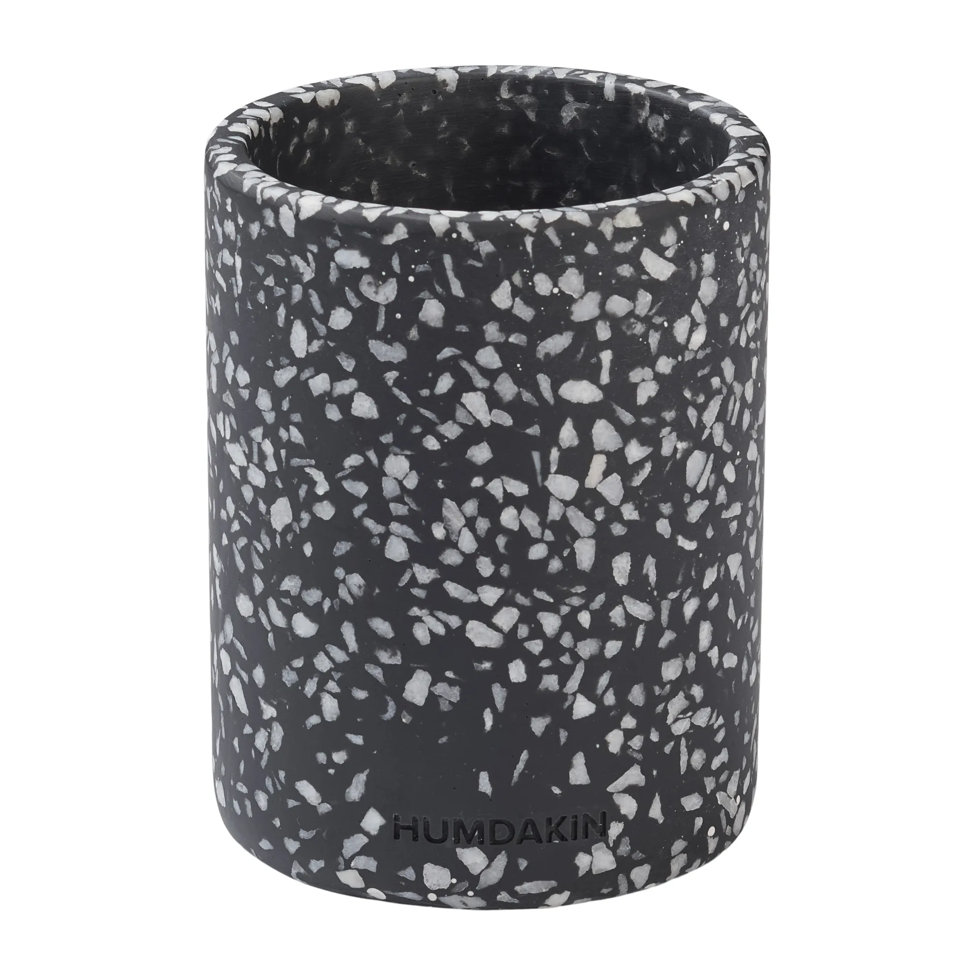 Humdakin Terrazzo vase med lokk Ø10 cm, Black Humdakin