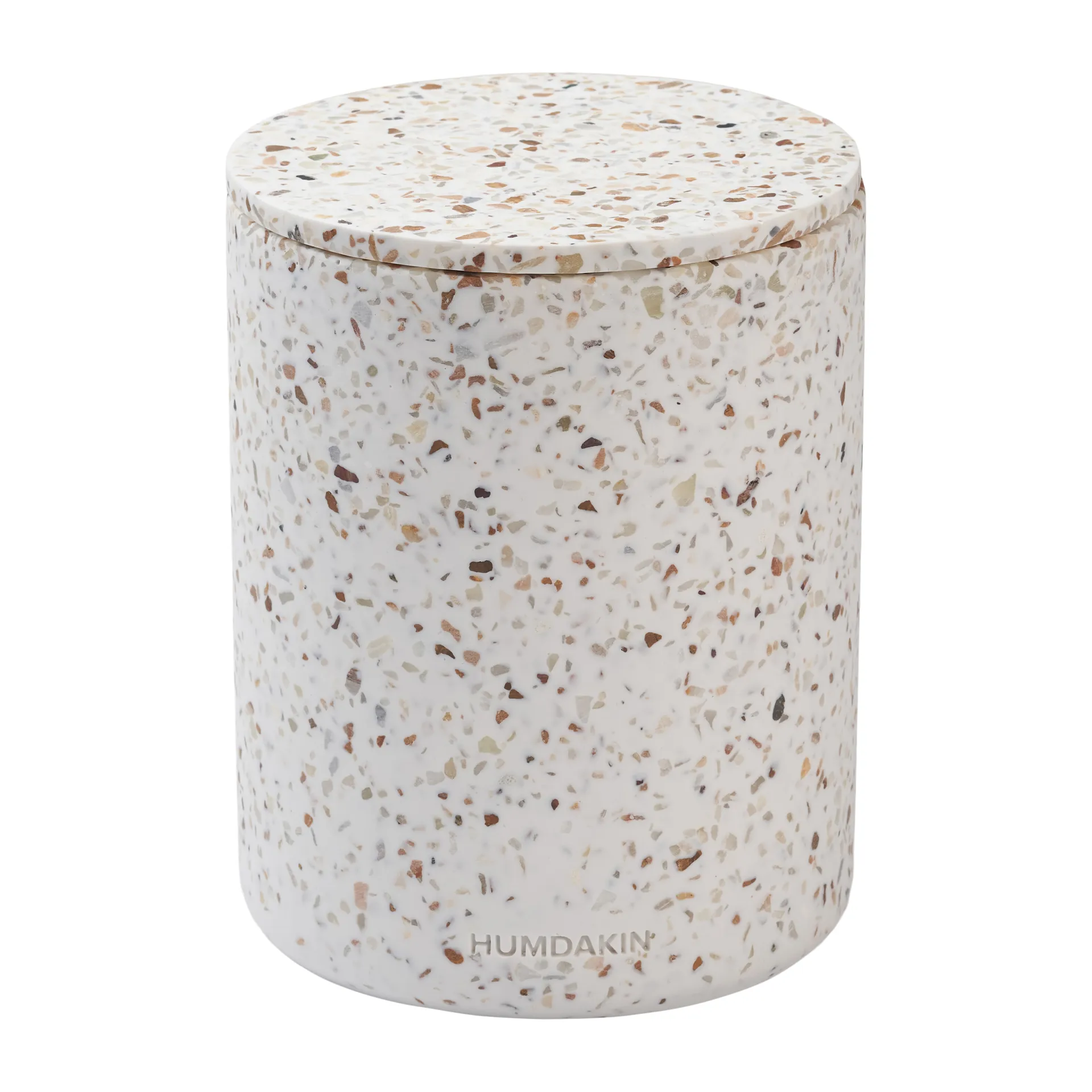 Humdakin Terrazzo vase med lokk Ø13 cm, Red/beige Humdakin